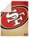 FOCO NFL San Francisco 49ers Gradient Micro Raschel Throw Blanket, 50 x 60