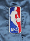 Reebok NBA Basketball Women's Juniors Charlotte Bobcats Satin Zip Up Jacket, Navy/White