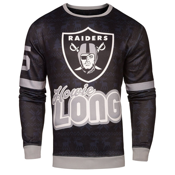 NFL Men's Oakland Raiders Howie Long #75 Retired Player Ugly Sweater