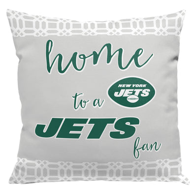 Northwest NFL New York Jets Sweet Home Fan 2 Piece Throw Pillow Cover, 18x18