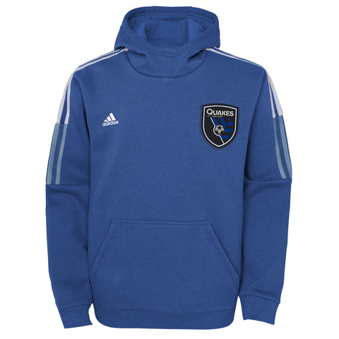 adidas San Jose Earthquakes MLS Kids (4-7) Anthem Travel Hoodie, Blue