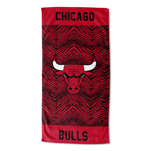 Northwest NBA Chicago Bulls State Line Beach Towel, 30x60