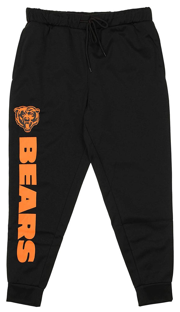 Chicago Bears With Zebra Wordmark Poly Fleece Jogger, Gray