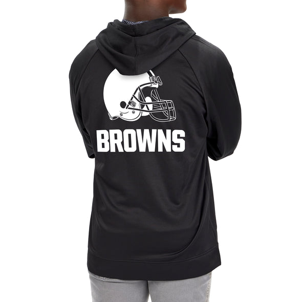 Zubaz Men's NFL Cleveland Browns Full Zip Viper Print Fleece Hoodie