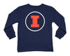 Nike NCAA Kids Illinois Fighting Illini Long Sleeve Local Tee, Navy