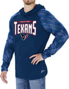 Zubaz Houston Texans NFL Men's Team Color Hoodie with Tonal Viper Sleeves