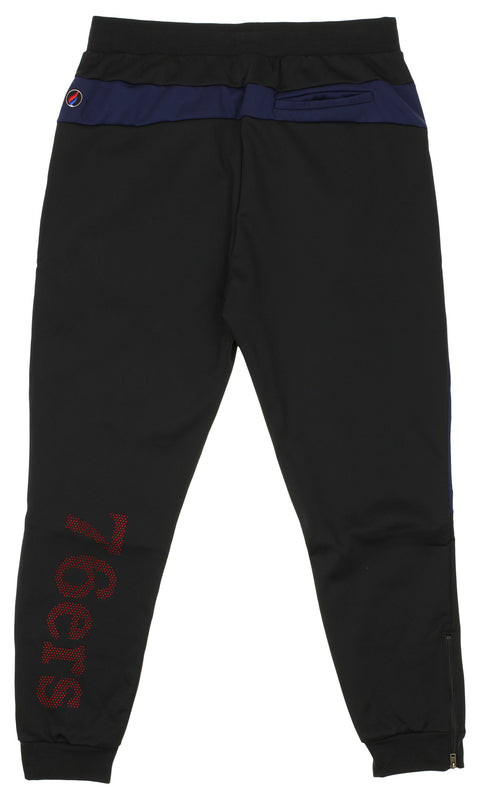 FISLL NBA Men's Philadelphia 76ers Colorblock Perforated Fleece Jogger Pants
