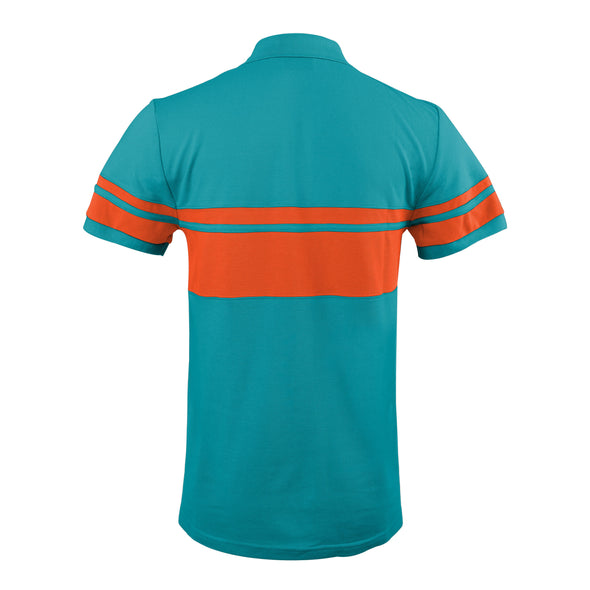 FOCO Men's NFL Miami Dolphins Stripe Polo Shirt