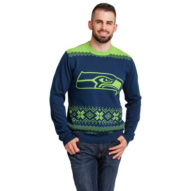 FOCO NFL Men's Seattle Seahawks 2021 Ugly Sweater