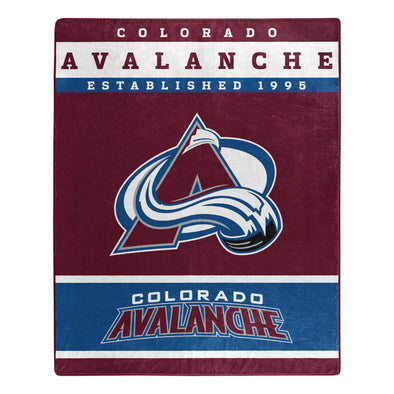 Northwest Colorado Avalanche NHL Polyester Raschel Throw Blanket 50" X 60"