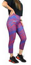 Zubaz NFL Women's Buffalo Bills 2 Color Zebra Print Capri Legging