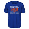 Outerstuff NBA Youth (8-20) New York Knicks Performance Long and Short Sleeve T-Shirt Combo