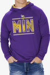 Zubaz Minnesota Vikings NFL Men's Lightweight Hoodie With Static Hood Liner