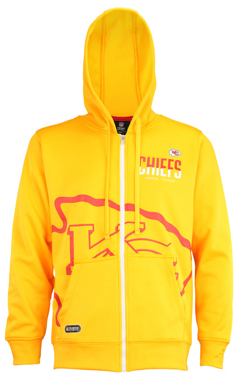 Outerstuff NFL Men's Kansas City Chiefs Drill Performance Full Zip Hoodie