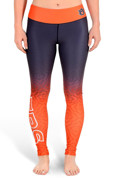 NCAA Women's Auburn Tigers Gradient Print Leggings, Navy