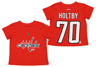 Reebok Washington Capitals Braden Holtby #70 NHL Toddlers Player Tee, Red
