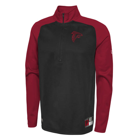 Outerstuff NFL Men's Atlanta Falcons O-Line Performance 1/4 Zip Fleece Top