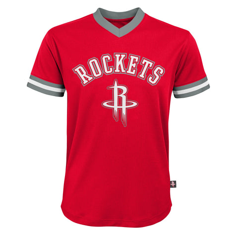 Outerstuff NBA Youth Boys (8-20) Houston Rockets Short Sleeve Mesh Fashion Top
