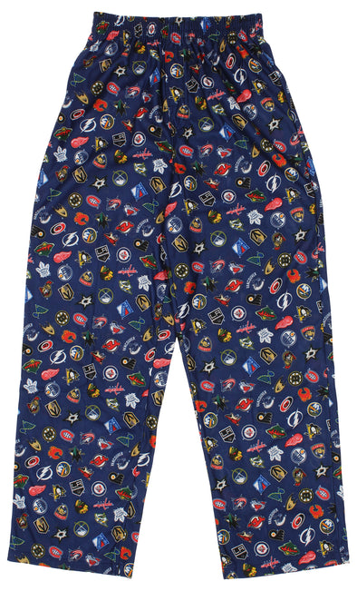 Outerstuff NHL Youth Boys All Over Printed Team Logo Lounge Pants, Dark Blue