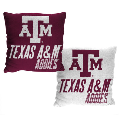 Northwest NCAA Texas A&M Aggies Double Sided Jacquard Accent Throw Pillow