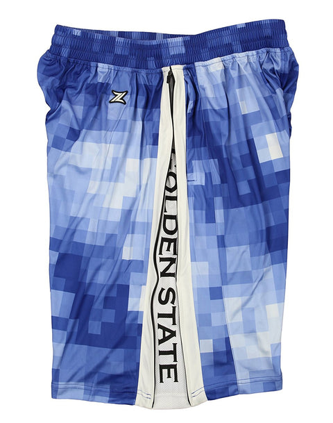 Zipway NBA Men's Golden State Warriors Pixel Single Layer Athletic Shorts