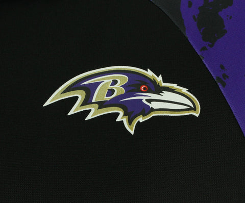Zubaz NFL Men's Baltimore Ravens  Full Zip Hoodie with Lava Sleeves