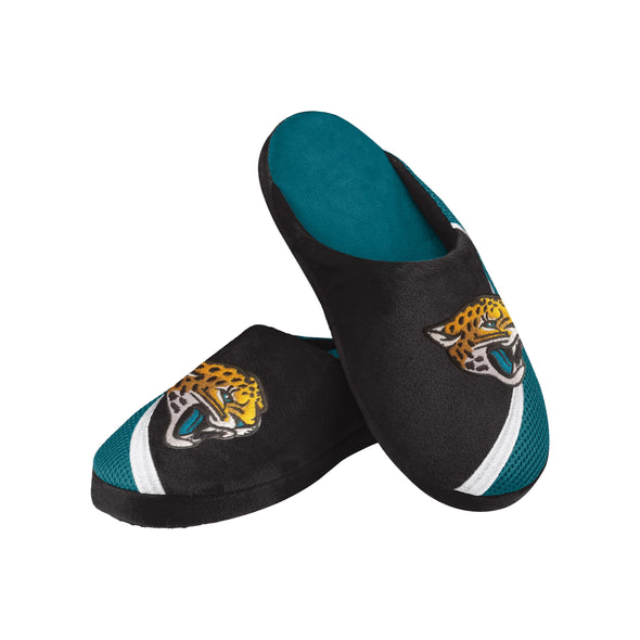 FOCO NFL Men's NFL Jacksonville Jaguars 2022 Big Logo Color Edge Slippers