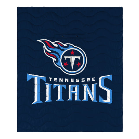 FOCO NFL Tennessee Titans Exclusive Outdoor Wearable Big Logo Blanket, 50" x 60"