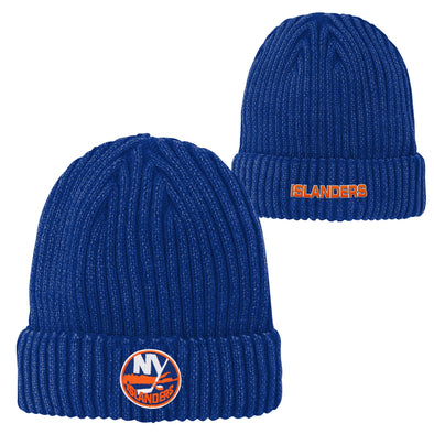 Outerstuff NHL New York Islanders Boys Enzyme Washed Cuffed Rib Knit, Blue