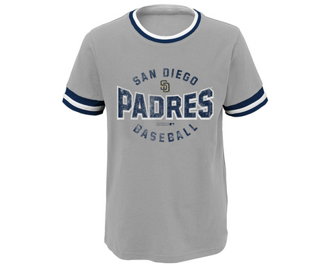 Outerstuff MLB Youth San Diego Padres Short Sleeve Ringer Tee
