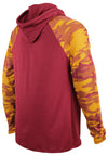 Zubaz NFL Men's Washington Commanders Team Color Block 1/4 Zip Hoodie W/ Camo Lines