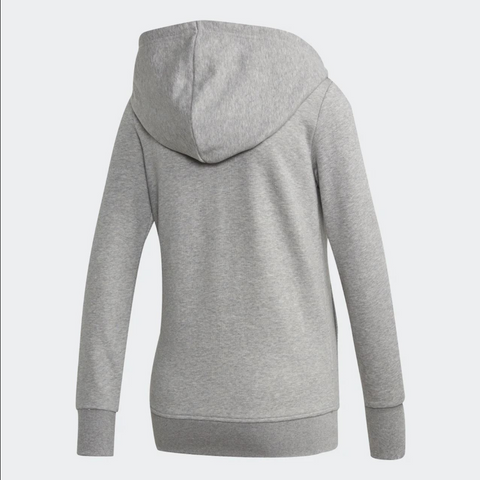 Adidas Women's Trefoil Essentials Zip Up Hoodie, Medium Grey Heather