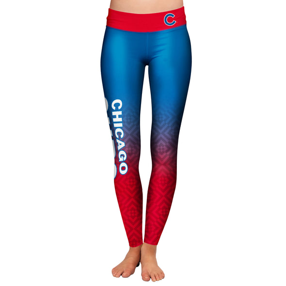 FOCO MLB Women's Chicago Cubs Gradient Print Leggings
