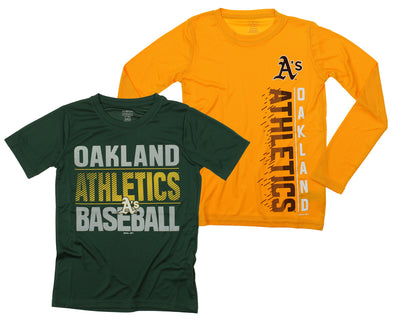Outerstuff MLB Youth Oakland Athletics Fan Two Piece Performance T-Shirt Combo Set