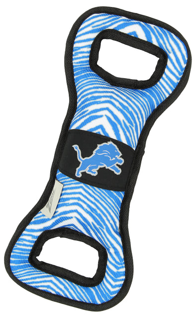 Zubaz X Pets First NFL Detroit Lions Team Logo Dog Tug Toy with Squeaker