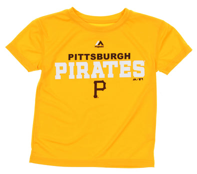 Outerstuff MLB Kids Pittsburgh Pirates Roll Call Short Sleeve Tee Shirt, Yellow