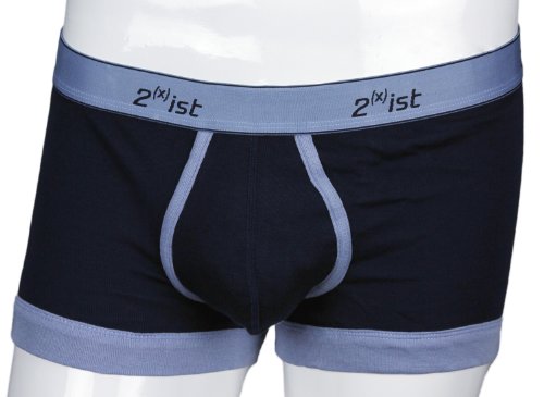 2(x)ist Men's Essential No Show Trunks Boxer Briefs Underwear, Navy