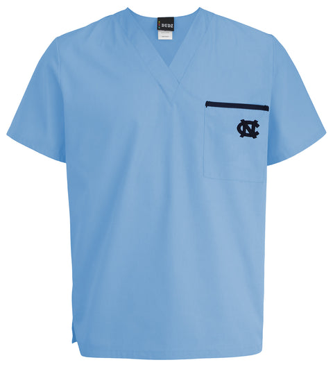 Fabrique Innovations NCAA Unisex North Carolina Tar Heels Team Color Scrub Top