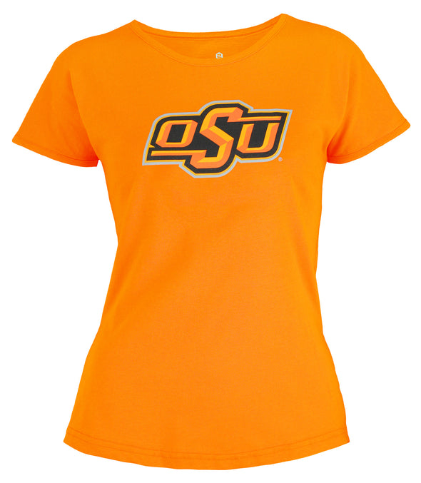 Outerstuff NCAA Youth Girls Oklahoma State Cowboys Dolman Primary Logo Shirt