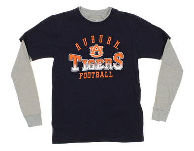 NCAA Youth/Kids Auburn Tigers Faux Layer Long Sleeve Tee