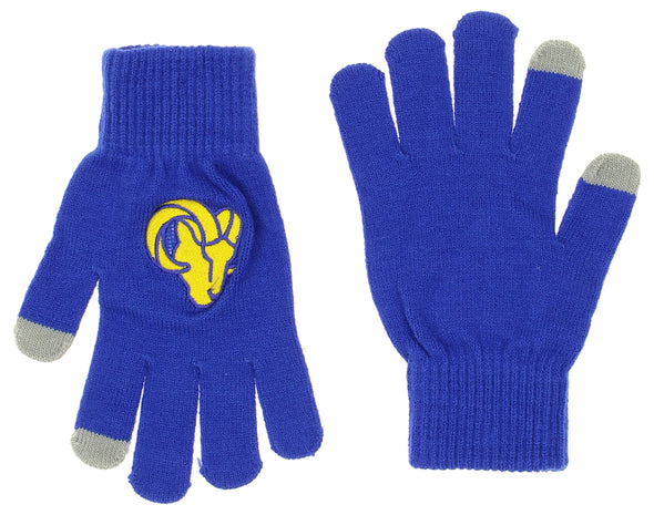 FOCO X Zubaz NFL Collab 3 Pack Glove Scarf & Hat Outdoor Winter Set, Los Angeles Rams