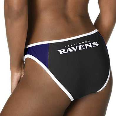 Forever Collectibles Women's Baltimore Ravens Team Logo Swim Suit Bikini Bottom