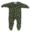 NFL Infants / Toddler Green Bay Packers Fleece Footie Pajama Sleeper, Green
