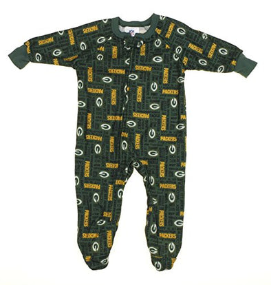 NFL Infants / Toddler Green Bay Packers Fleece Footie Pajama Sleeper, Green