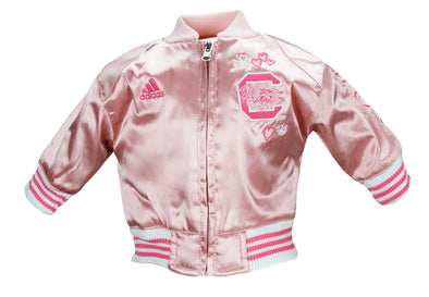 Adidas NCAA Newborn South Carolina Gamecocks Satin Cheer Jacket - Pink