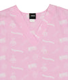 Fabrique Innovations NCAA Unisex Nc State Wolfpack Breast Cancer Awarness Team Logo Scrub Top, X-Large