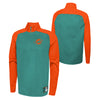 Outerstuff NFL Men's Miami Dolphins O-Line Performance 1/4 Zip Fleece Top