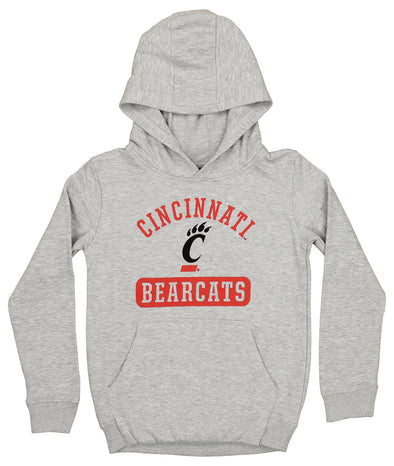 Outerstuff Cincinnati Bearcats NCAA Boy's Youth (8-20) Banner Basic Fleece Hoodie, Grey