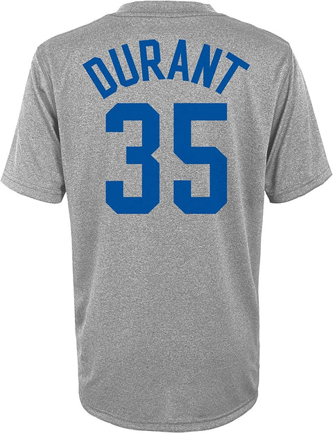 Outerstuff Golden State Warriors Kevin Durant #35 NBA Youth Performance T-Shirt, Grey