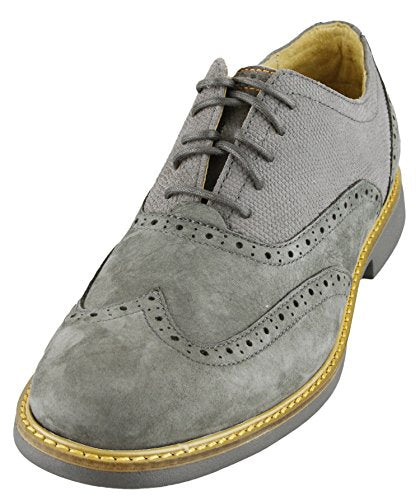 Cole Haan Men's Great Jones Wingtip Casual Dress Oxford Shoes, Dark Gull Grey